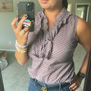 Purple sleeveless blouse - size medium - smoke free home.